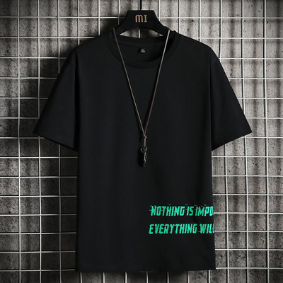 Tricou pentru bărbați model nou cu decolteu rotund și inscripție