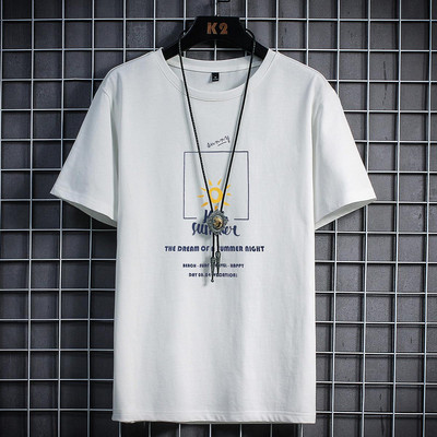 Tricou pentru bărbați model nou cu decolteu rotund și inscripție