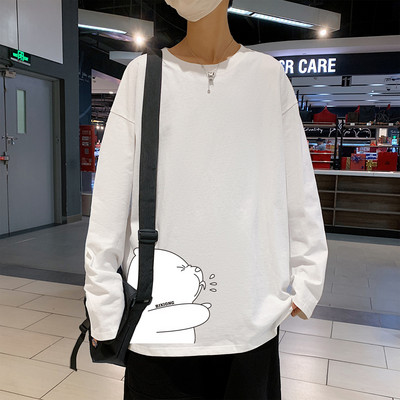 Muška široka bluza s aplikacijom i dugim rukavima