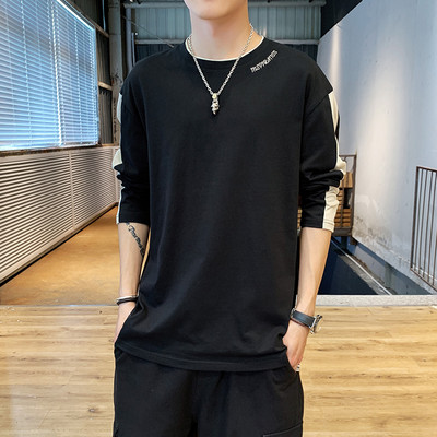 Bluză bărbătească cu mâneci lungi și decolteu rotund - mai multe culori