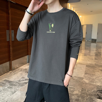 Bluză bărbătească cu mâneci lungi și decolteu rotund - mai multe culori