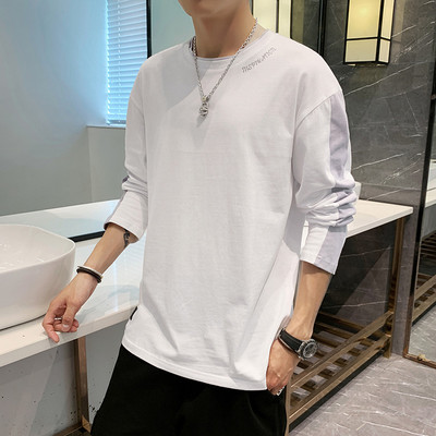 Bluză bărbătească cu mâneci lungi și decolteu rotund - mai multe culori