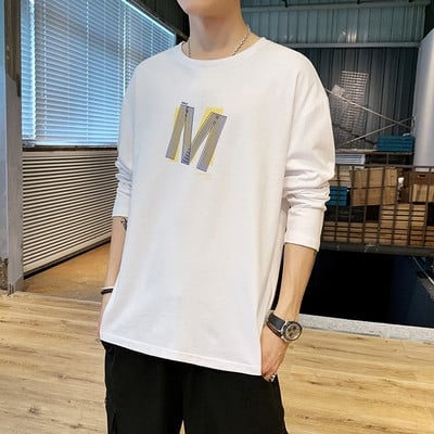 Bluză bărbătească cu mâneci lungi și decolteu rotund - mai multe culori