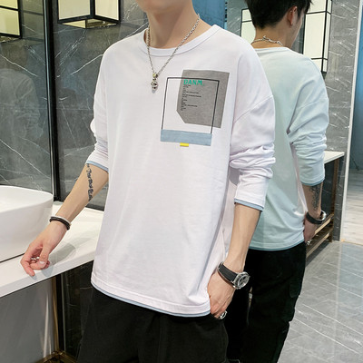 Bluză bărbătească cu mâneci lungi și decolteu rotund - mai multe culori