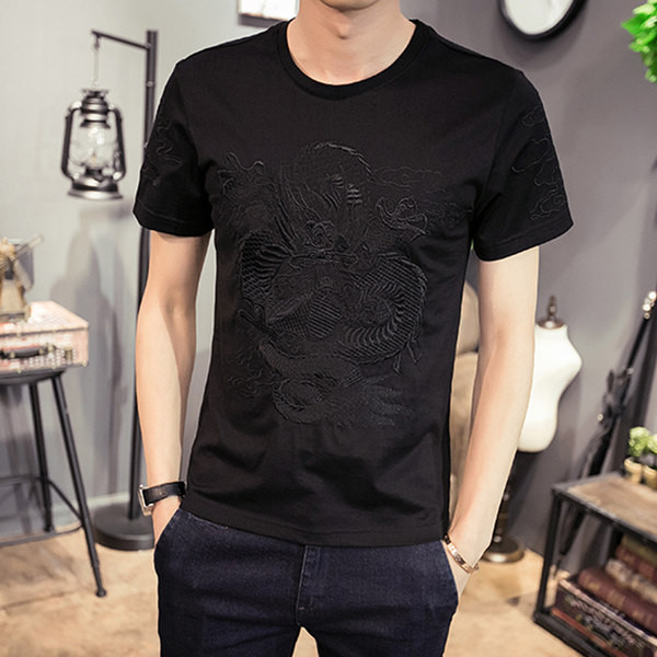 Tricou barbatesc model nou cu broderie