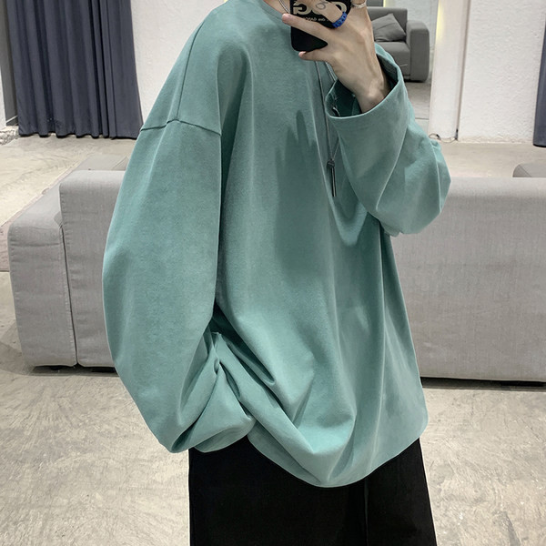 Bluza de primavara cu maneci lungi - model curat si larg