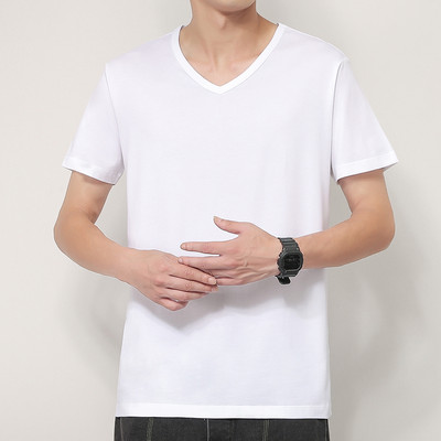 Tricou barbatesc modern cu maneca scurta - model curat