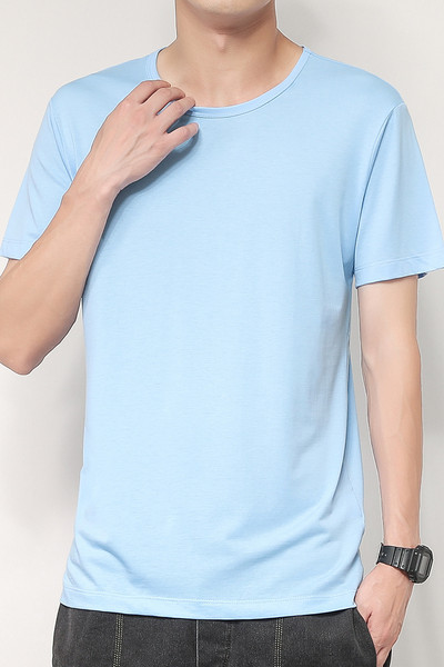 Tricou barbatesc modern cu maneca scurta - model curat