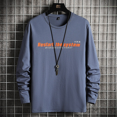 Bluză casual pentru bărbați cu imprimeu și mâneci lungi