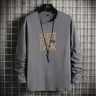 Bluză casual pentru bărbați cu imprimeu și mâneci lungi