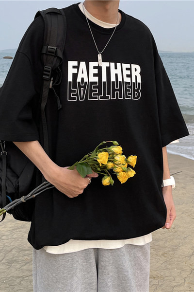 Tricou bărbați cu inscripția - model larg