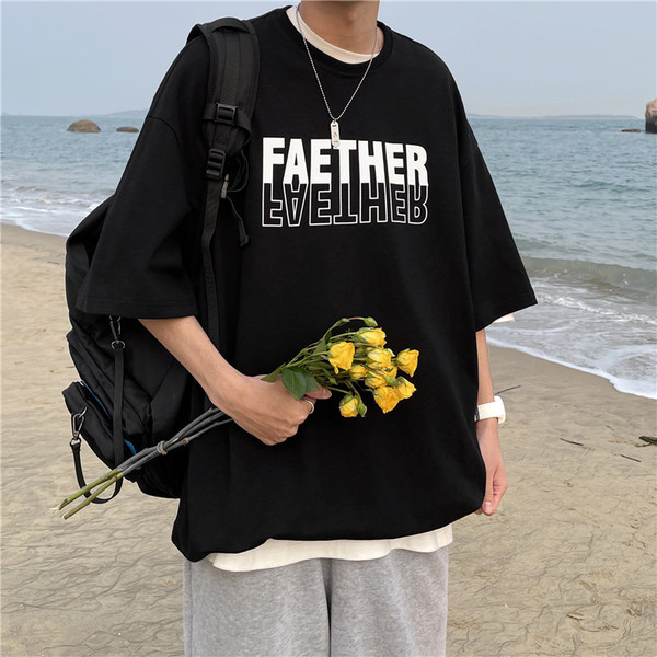 Tricou bărbați cu inscripția - model larg