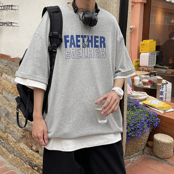 Tricou bărbați cu inscripția - model larg