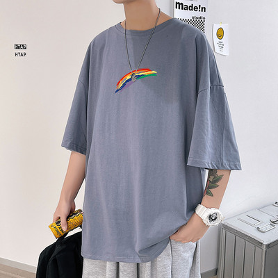 Ανδρικό μπλουζάκι με στρογγυλή λαιμόκοψη