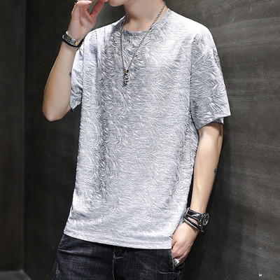 Tricou casual barbatesc cu decolteu rotund si maneci scurte