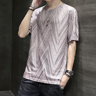 Tricou casual barbatesc cu decolteu rotund si maneci scurte