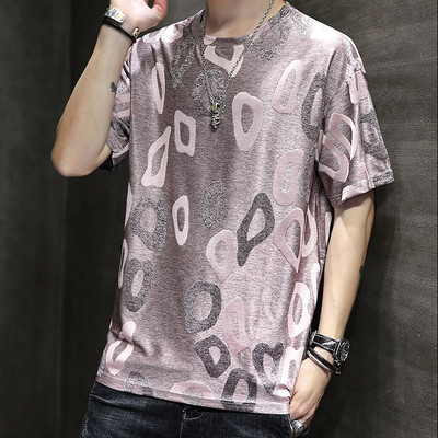 Tricou casual barbatesc cu decolteu rotund si maneci scurte