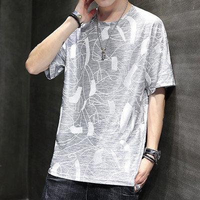 Tricou casual barbatesc cu decolteu rotund si maneci scurte