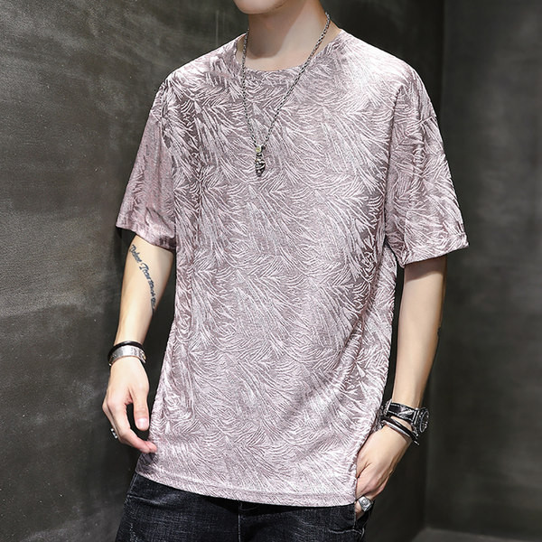 Tricou casual barbatesc cu decolteu rotund si maneci scurte