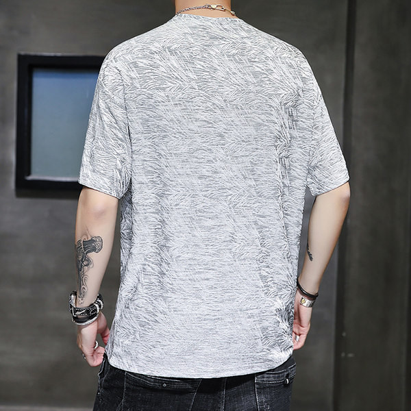 Tricou casual barbatesc cu decolteu rotund si maneci scurte