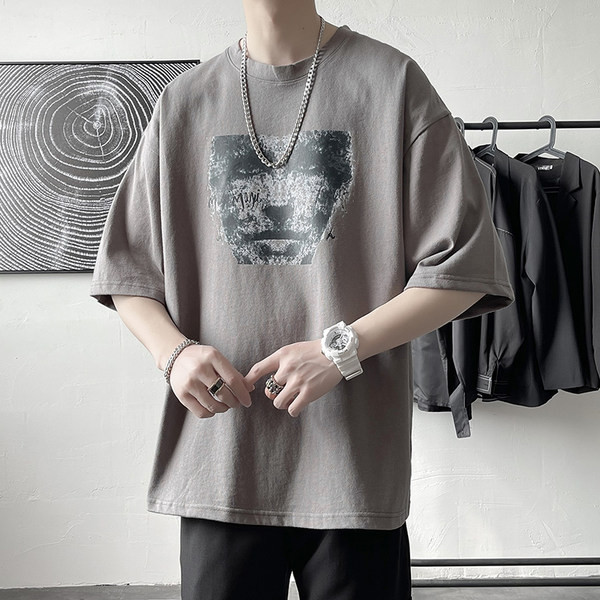 Tricou de vară pentru bărbați cu tricou alb-negru