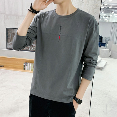 Bluza barbateasca cu broderie si decolteu oval in diferite culori