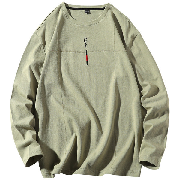 Bluza barbateasca cu broderie si decolteu oval in diferite culori