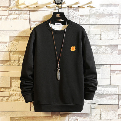 Bluză modernă pentru bărbați cu mâneci lungi și broderie