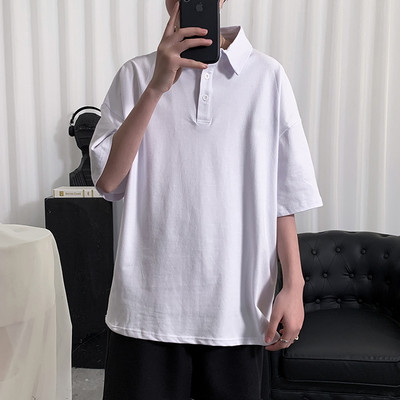 Bluză pentru bărbați cu guler clasic și mâneci scurte