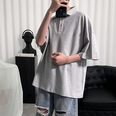 Bluză pentru bărbați cu guler clasic și mâneci scurte