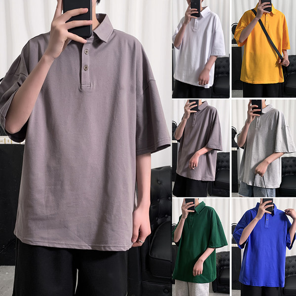 Bluză pentru bărbați cu guler clasic și mâneci scurte