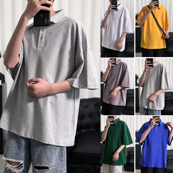 Bluză pentru bărbați cu guler clasic și mâneci scurte