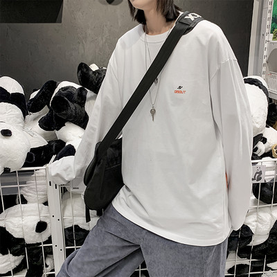 Bluza larga pentru barbati cu decolteu oval in doua culori