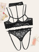 Set intim elegant pentru femei, cu dantela din doua piese