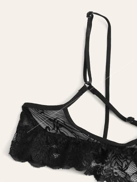 Set intim elegant pentru femei, cu dantela din doua piese