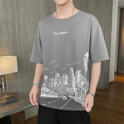 Novi model muške bluze sa okruglim izrezom i kratkim rukavima