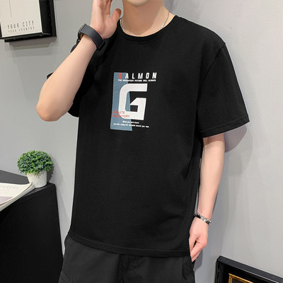 Tricou pentru bărbați modern cu mâneci scurte și aplicație în mai multe culori