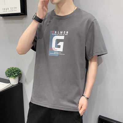 Tricou pentru bărbați modern cu mâneci scurte și aplicație în mai multe culori