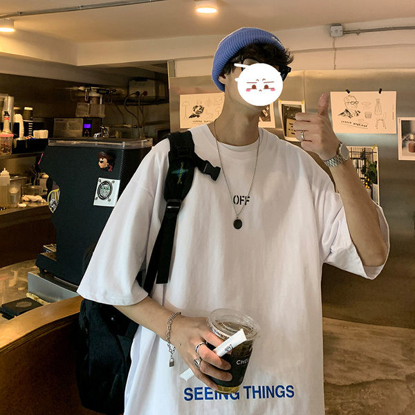 Široki model muške majice s 3/4 rukavima