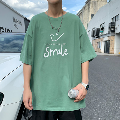 Tricou casual bărbătesc cu aplicație de inscripție