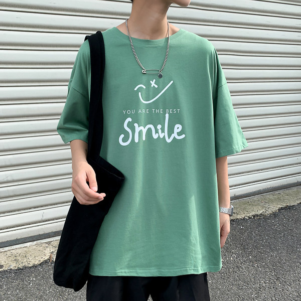 Tricou casual bărbătesc cu aplicație de inscripție