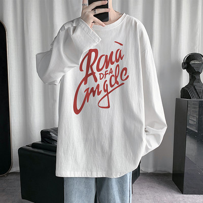 Ανδρική μπλούζα με επιγραφές και μακριά μανίκια σε τρία χρώματα