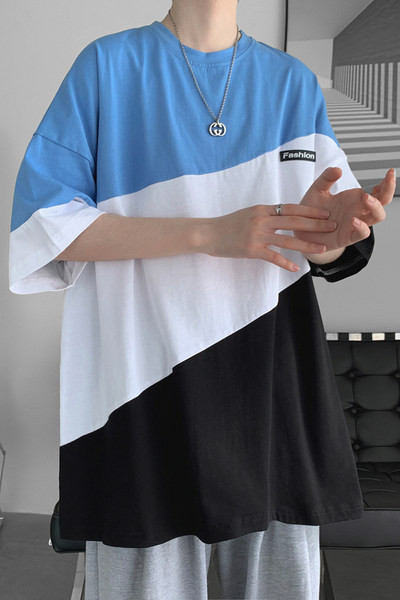 Tricou lat pentru bărbați cu decolteu rotund