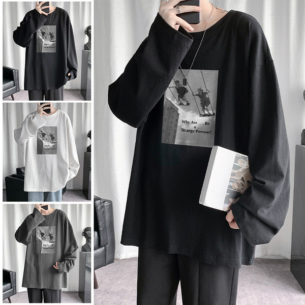 Široki model bluze s dugim rukavima za muškarce