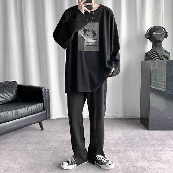 Široki model bluze s dugim rukavima za muškarce