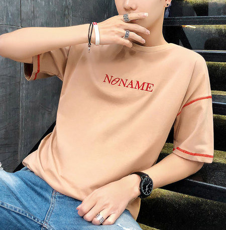 Tricou modern pentru bărbați cu inscripții în mai multe culori