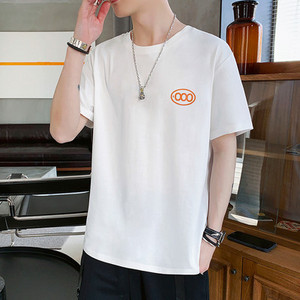 Tricou casual cu decolteu rotund si maneci scurte pentru barbati