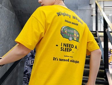 Tricou casual cu decolteu rotund si maneci scurte pentru barbati