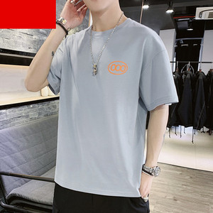 Tricou casual pentru bărbați cu inscripții și mâneci scurte