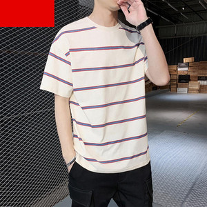 Tricou casual pentru bărbați cu inscripții și mâneci scurte